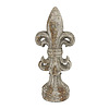 Ornament Fleur-de-lis Anita grijs L