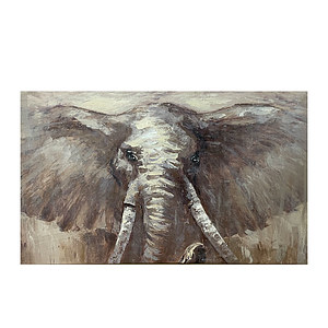 Canvas Schilderij Mondiart Olifant 