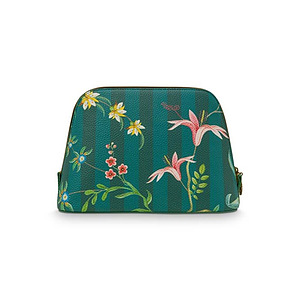 Cosmetic Bag Triangle Fleur Grandeur Green