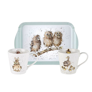 Country Animal Mug and Tray Set