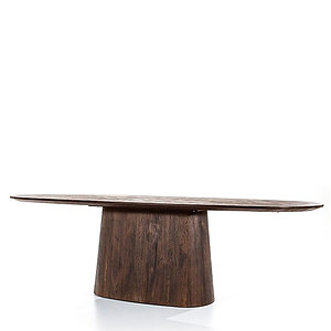 Eettafel Aron ovaal 200x110cm bruin