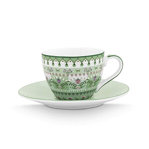 Espresso kop en schotel Lily & Lotus Groen