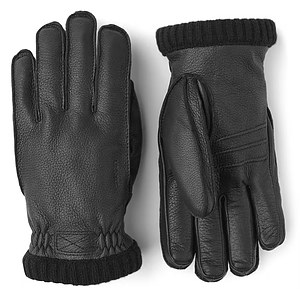 Heren handschoen Deerskin Primaloft Rib zwart