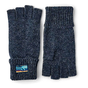 Handschoen Raggwool Half Finger Navy