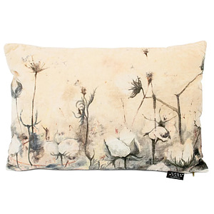 Kussen velvet bloemen 40x60cm