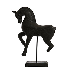 Ornament Horse hout zwart