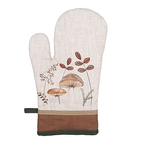 Ovenhandschoen Beige Paddenstoelen