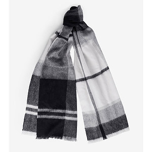 Rosefield Tartan Scarf Monochrome