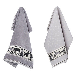 Thee- en keukendoek Horse Grey