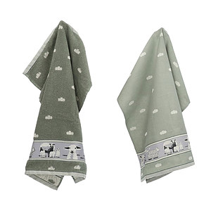 Thee- en keukendoek schaap Green