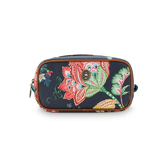Cosmetic Bag Square Jambo Flower Blue Small 1