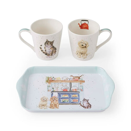 Country Kitchen Mug and Tray Set 1