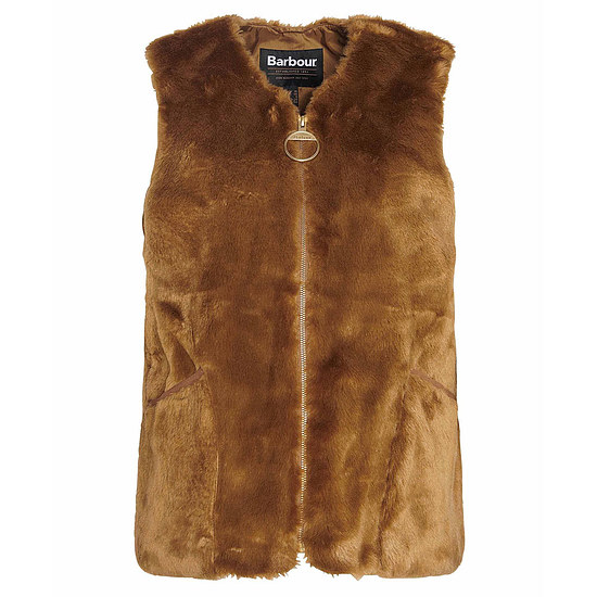 Dames Gilet Barn Brown/Gold 