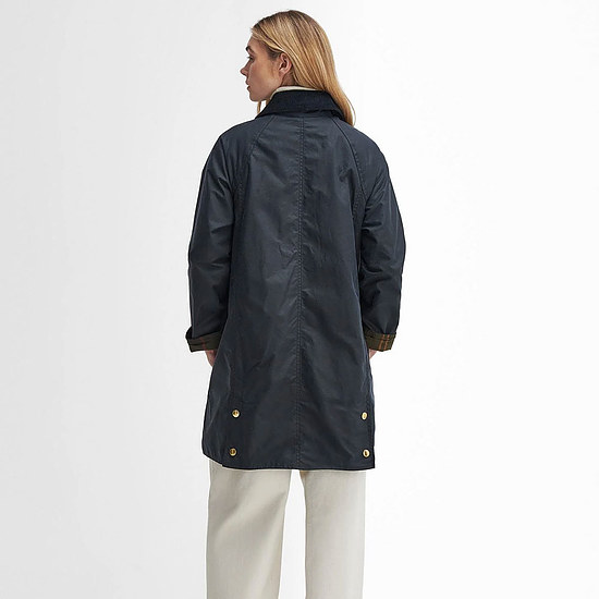 Afbeelding Dames waxjas Beadnell Long Navy 3