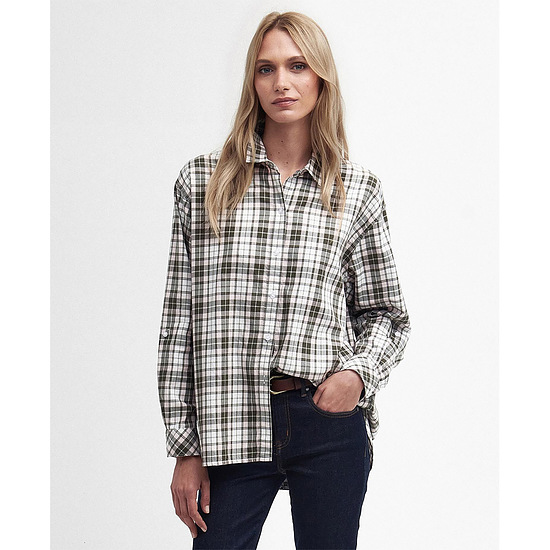 Damesblouse Angelonia Olive Check