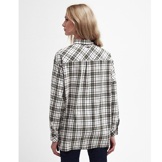 Afbeelding Damesblouse Angelonia Olive Check 3