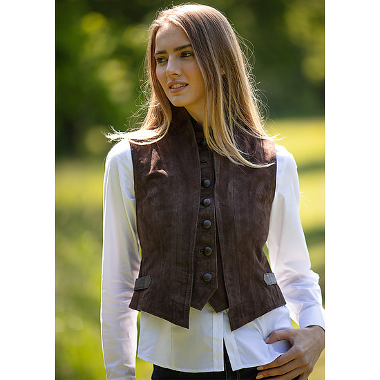 Afbeelding Damesgilet Double Waistcoat brown 3