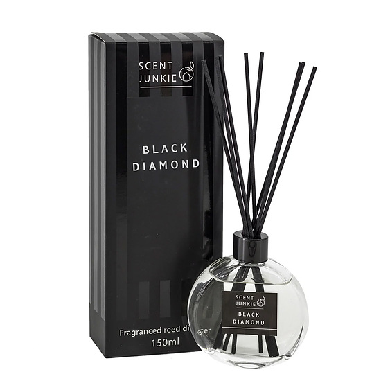 Geurdiffuser met stokjes 150ml black diamond 1