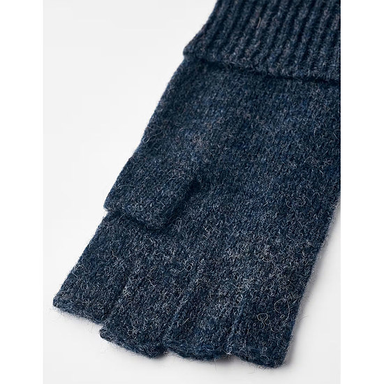 Afbeelding Handschoen Raggwool Half Finger Navy 2