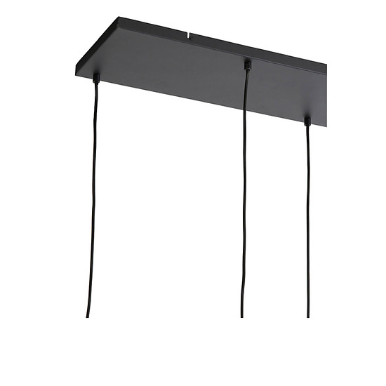 Hanglamp 5L LEKAR zwart + smoke glas