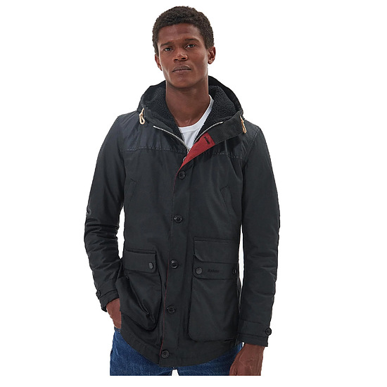 Heren waxjas Game Parka Black/classic