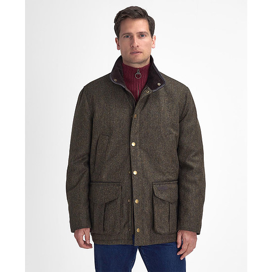 Afbeelding Herenjas Wol Hereford Tweed Olive 2