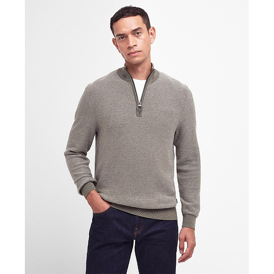 Afbeelding Herentrui Dunstan Half Zip Dusty Green 2