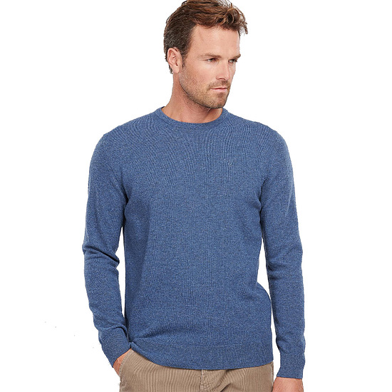 Afbeelding Herentrui Essential lambswool crew neck denim marl 2