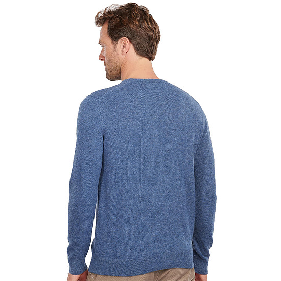 Afbeelding Herentrui Essential lambswool crew neck denim marl 3