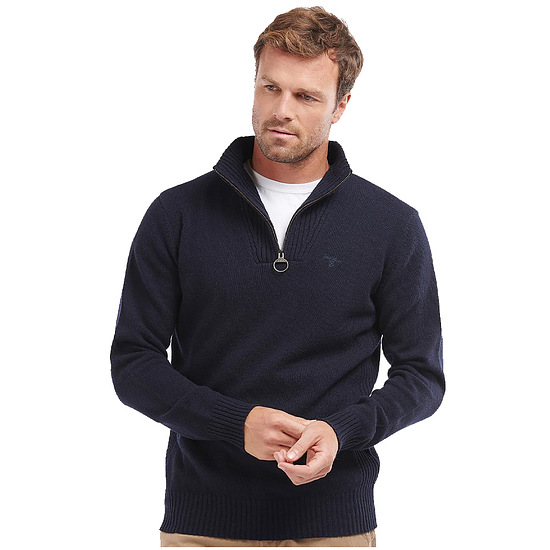 Afbeelding Herentrui Essential lambswool half zip navy 2