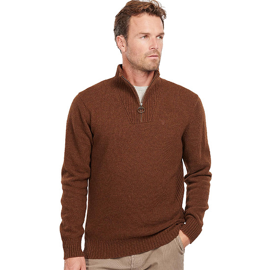 Afbeelding Herentrui Essential lambswool half zip sandstone 2