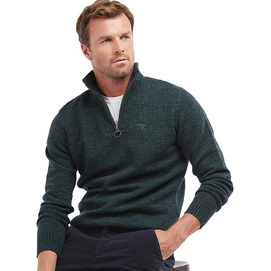 Afbeelding Herentrui Essential lambswool half zip seaweed 2