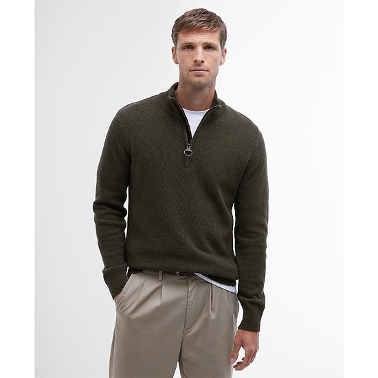 Afbeelding Herentrui Holden half zip Olive Marl 2