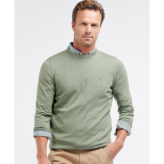 Afbeelding Herentrui Light Cotton Crew Moss 2