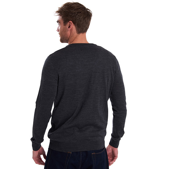 Afbeelding herentrui Merino V neck charcoal 3