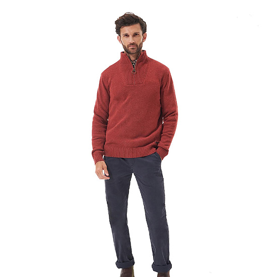 Afbeelding Herentrui Nelson half zip Brick Red 2