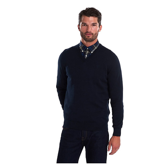 Afbeelding Herentrui Pima cotton V neck navy 2