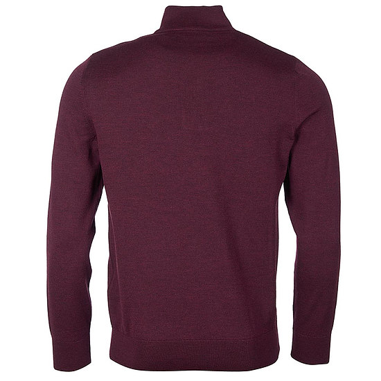 Afbeelding Herentrui Saltire knit half zip merlot 2