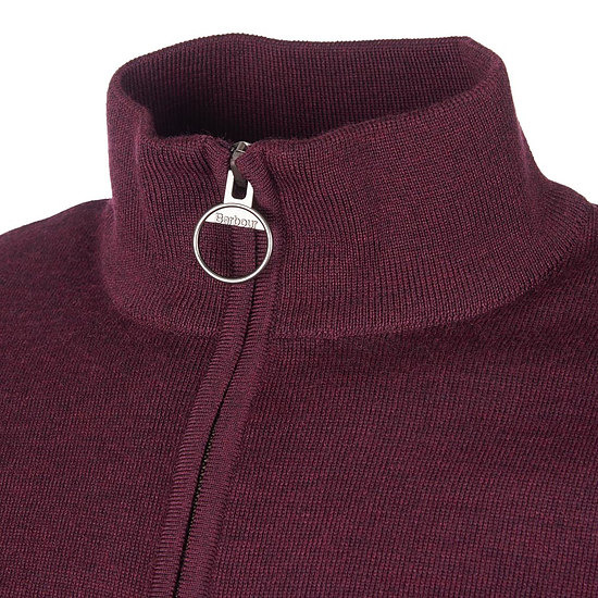 Afbeelding Herentrui Saltire knit half zip merlot 3