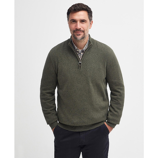 Afbeelding Herentrui Whitfield Half Zip Olive 2