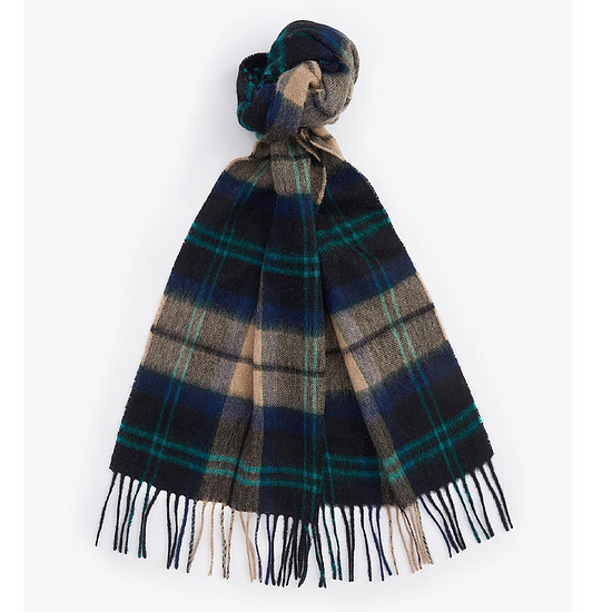 Afbeelding Merino Cashmere Tartan Scarf Green Loch 1