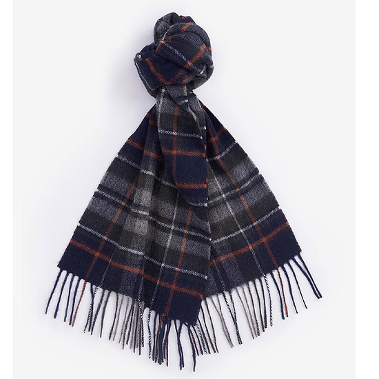 Afbeelding New Check Tartan Scarf Navy/ dark Ginger 1