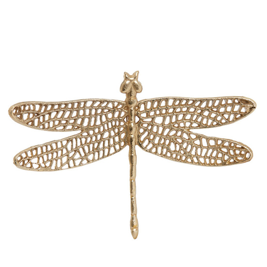 Ornament Dragonfly glanzend goud L 1