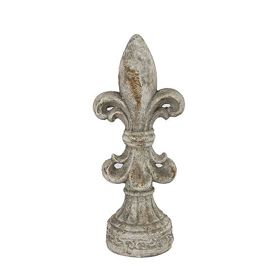 Ornament Fleur-de-lis Anita grijs M 1