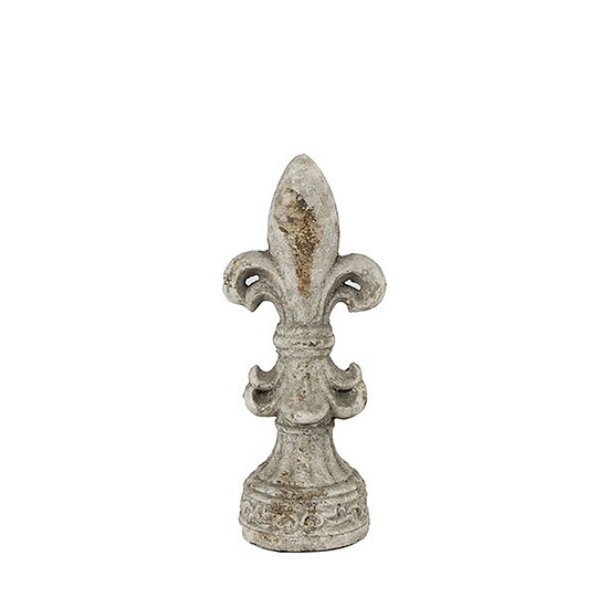 Ornament Fleur-de-lis Anita grijs S 1