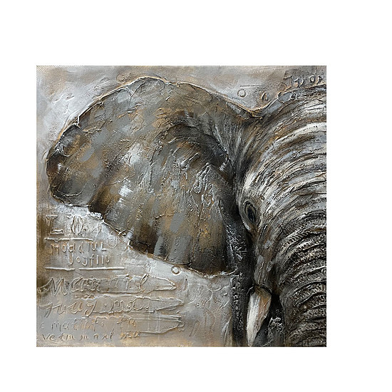 Canvas Schilderij Olifant links 1