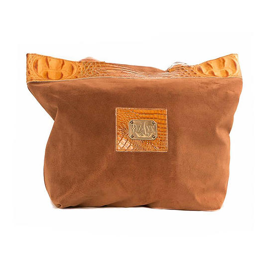 Afbeelding  Shopper pigskin, kroko, cognac 2