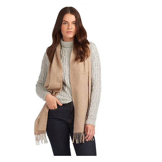 Afbeelding Sjaal Lambswool Woven Oatmeal 2