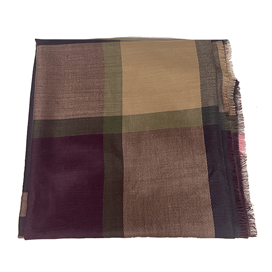 sjaal tartan square damson