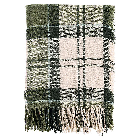 Afbeelding Tartan Scarf Boucle Ancient Loden 2